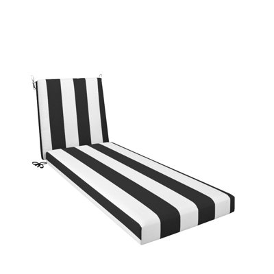  Chaise Lounge Cushion, 24 X 78 X 3.5", Premium Memory Foam Core With Boxed Edge, Solstice Olefin Fabric, Patio Cushion For Chaise Lounges