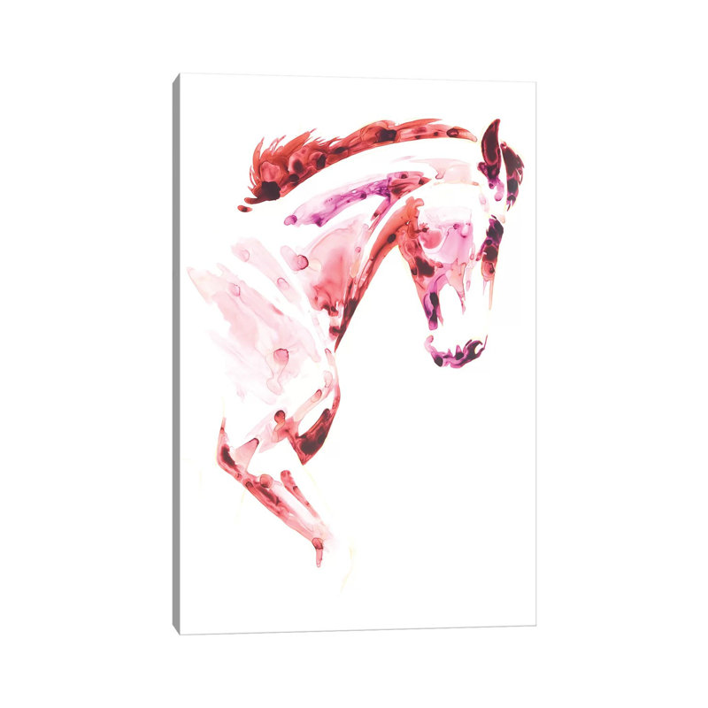 Garnet Horse I by Julie T. Chapman - Wrapped Canvas Painting, 20.32 cm H x 30.48 cm W