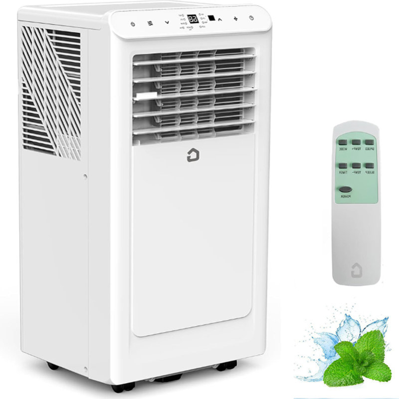 Climatiseur portatif 1 000 BTU avec télécommande - pour les pièces jusqu'à 450 pieds carrés d'humidificateur et ventilateur avec minuterie 24 heures - blanc