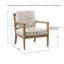 Chaise rembourrée - Bois massif, gris récupéré, tissu, rembourrage en mousse, dossier à lattes, poids du colis de 44 lb avec revêtement en bois, coussins, ouvert, amovible, largeur 30,67 po