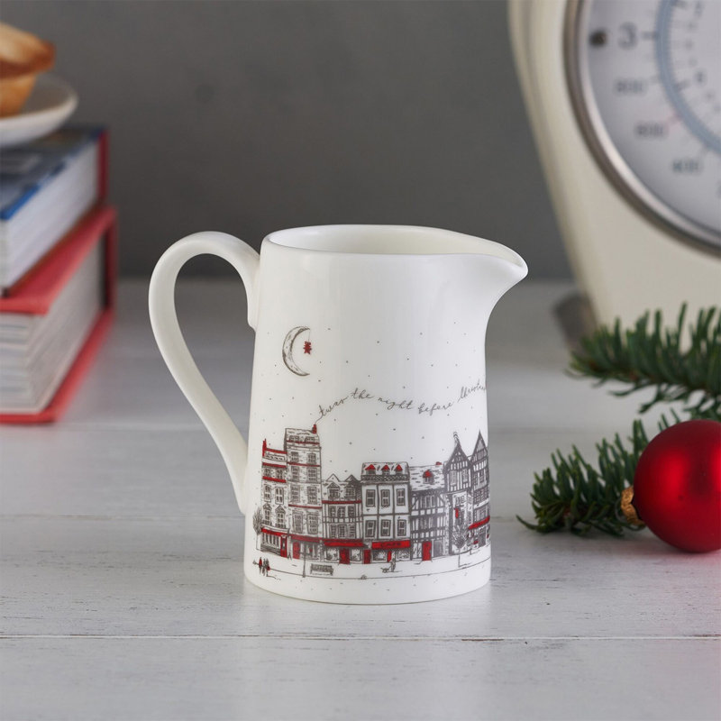 Victoria Eggs Hand illustrated Santa's Sleigh Jug 1/2 Pint