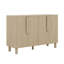 Buffet polyvalent - magnifique buffet en bois avec tablettes réglables et poignées arquées uniques-118815891