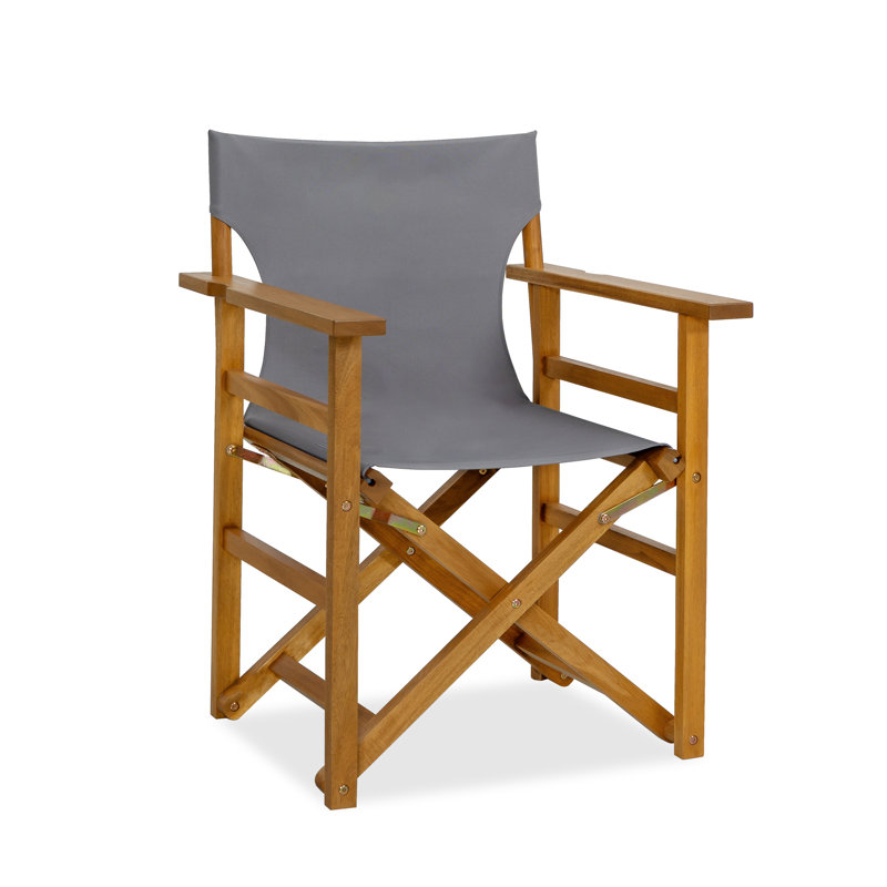 Folding Director Chair, Grey