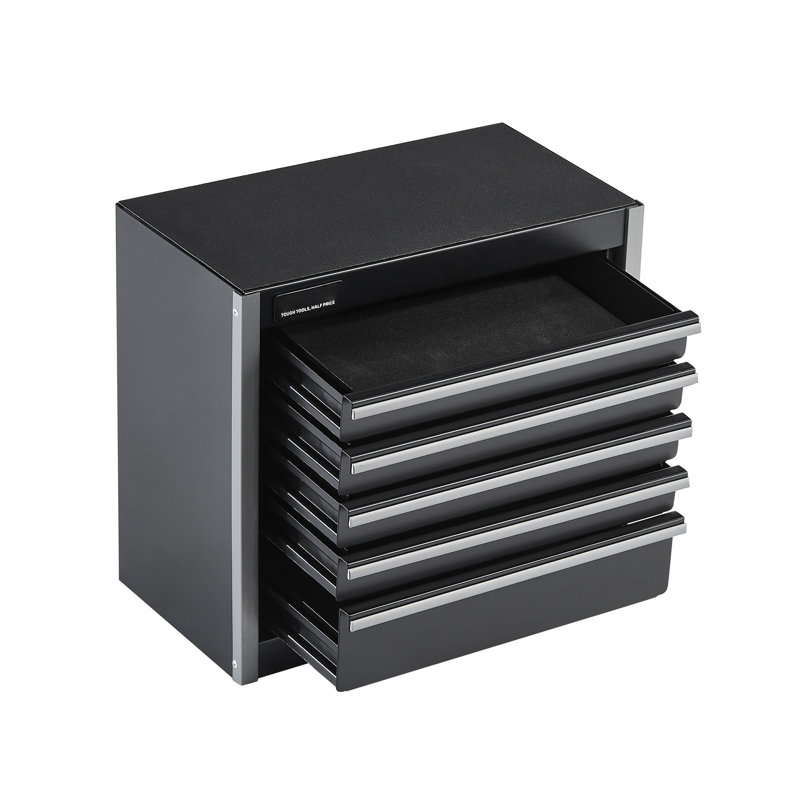 Boîte à outils portative à 5 tiroirs en métal - Armoire de rangement compacte en acier pour atelier, bureau et coiffeuse