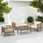 4-Piece Patio Furniture Set, Outdoor Furniture With Coffee Table, Patio Conversation Set Deep Seating With Thick Cushion For Backyard Porch Balcony,Light Brown-138081597