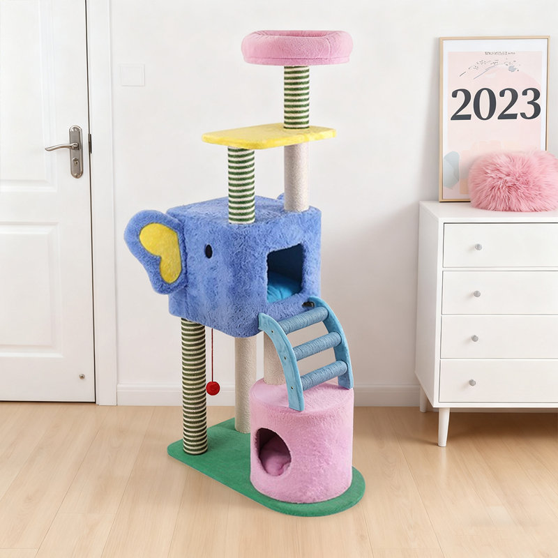 Arbre à chat multifonctionnel mignon et amusant