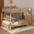 Queen-Over-Queen Sturdy Wooden Bunk Bed With Ladder & Safety Guardrail-14865872