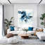 Art mural abstrait contemporain Echo In Blue II-447872604