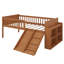 Lit plateforme avec glissade, tablette de rangement et espace sous le lit, cadre de lit en bois avec échelle et garde-corps de sécurité-2067340678