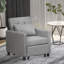 Fauteuil à oreilles confortable avec coussins capitonnés et accoudoirs arrondis pour un style de vie élégant