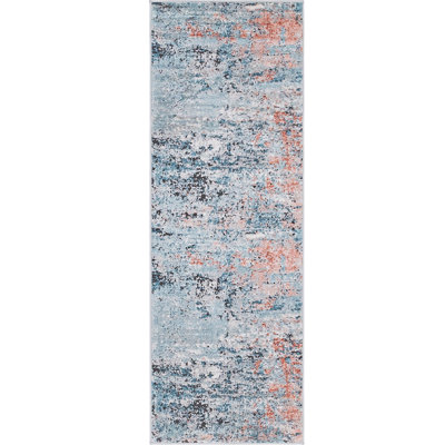 Tapis orange/gris