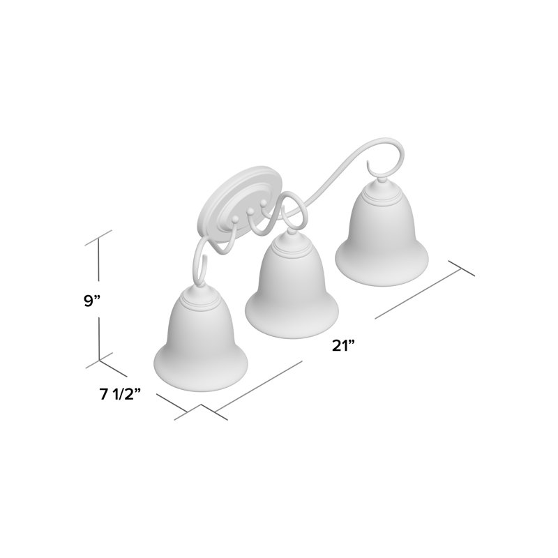 Éclairage de salle de bain à intensité variable 3 lumières Tuthill, Nickel satiné