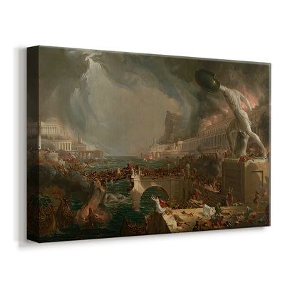 Le cours de l'empire: Destruction-Thomas Cole-Toile tendue avec châssis-1836