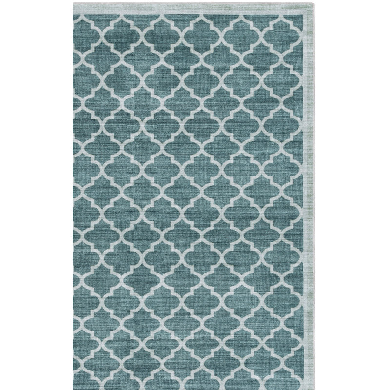 Shealin Machine Washable Performance Geometric Rug, Rectangle 9' x 12'
