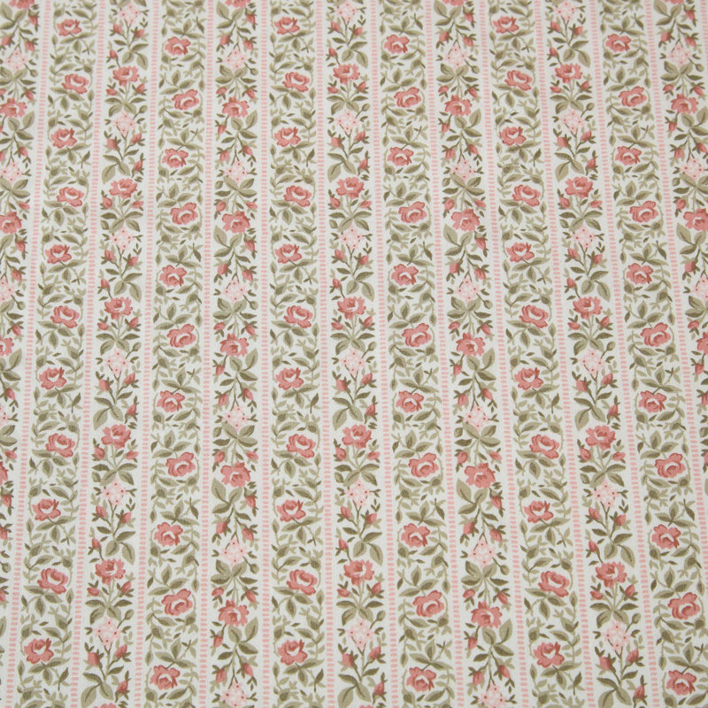 Marta Stripe Pink Cotton Percale Queen Sheet Set