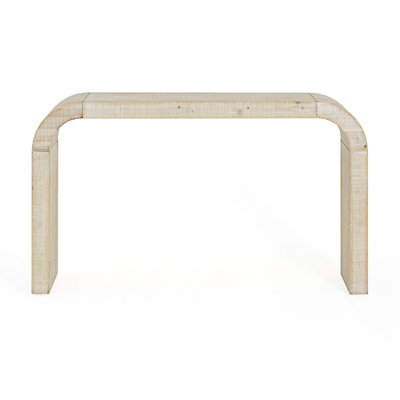 Wood Console Table With Curved Edge