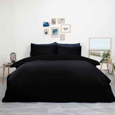 Microfiber No Pattern Duvet Cover Set with Pillowcases