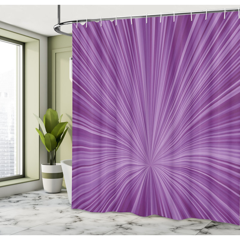 Shower Curtain with Hooks Included, 69"H x 70"W, Violet Lilac