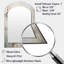 Gris et blanc Nature Split - Miroir décoratif en forme d'arche abstraite sur métal-1661486580