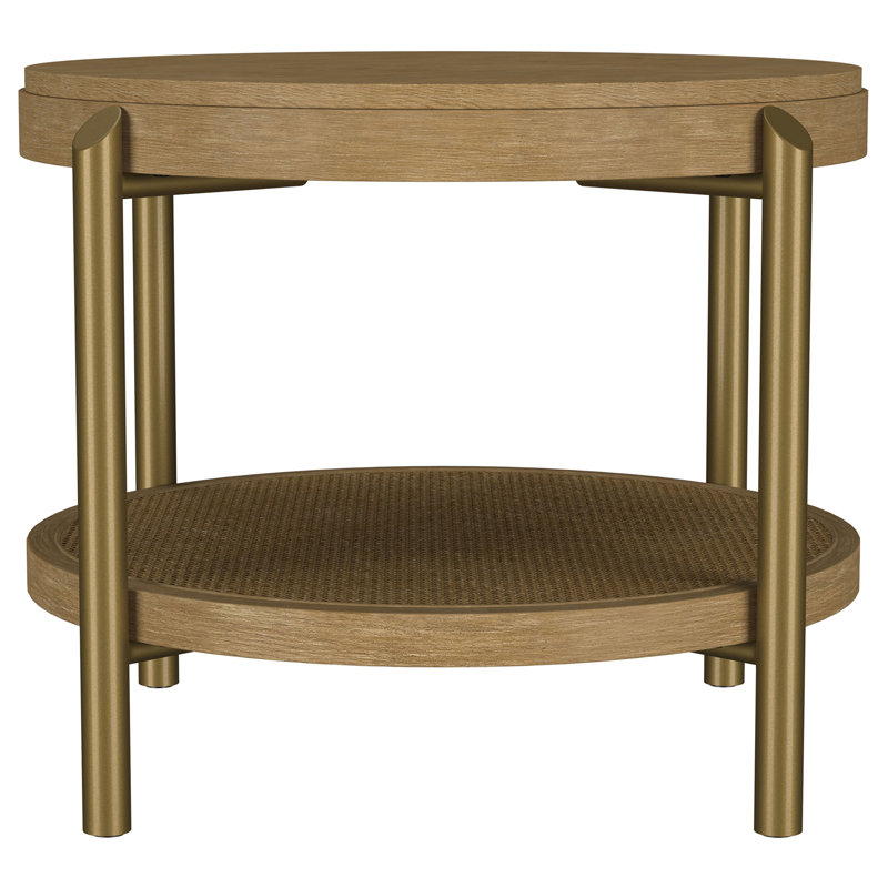 Table de bout ronde avec plateau de rangement Benson, 19.75" H x 26.25" L x 26.25" W