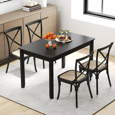 Table de salle à manger rectangulaire pour petit espace, coin repas, appartement, salon, salle à manger