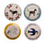 Enchanted Fauna Series - Hand-Painted Stoneware Plates