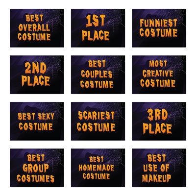 12 Piece Disposable Paper Plastic Paper Halloween Disposable Party Supplies for 12 Guests