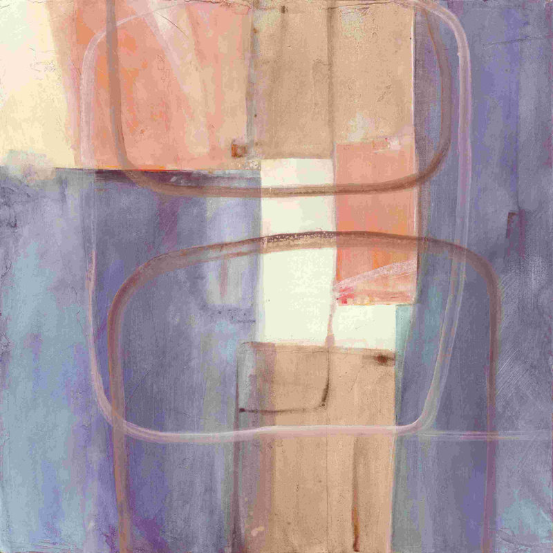 Passage II rosé mauve, H 12 po x l 12 po, Non, Toile tendue