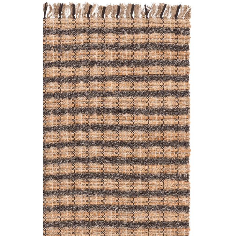Tapis en coton tissé à la main 0,25 jute 0,15 Brickton, Rectangle de 5 pi x 8 pi