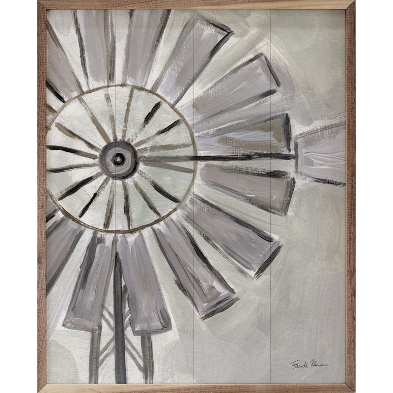 Farmhouse Windmill par Farida Zaman, H 20 po x l 16 po