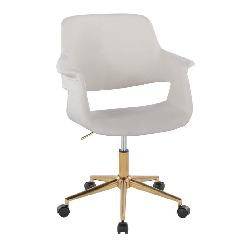 Chaise de bureau Ammaria, Crème