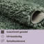 Lush shaggy carpet in  green-341375989