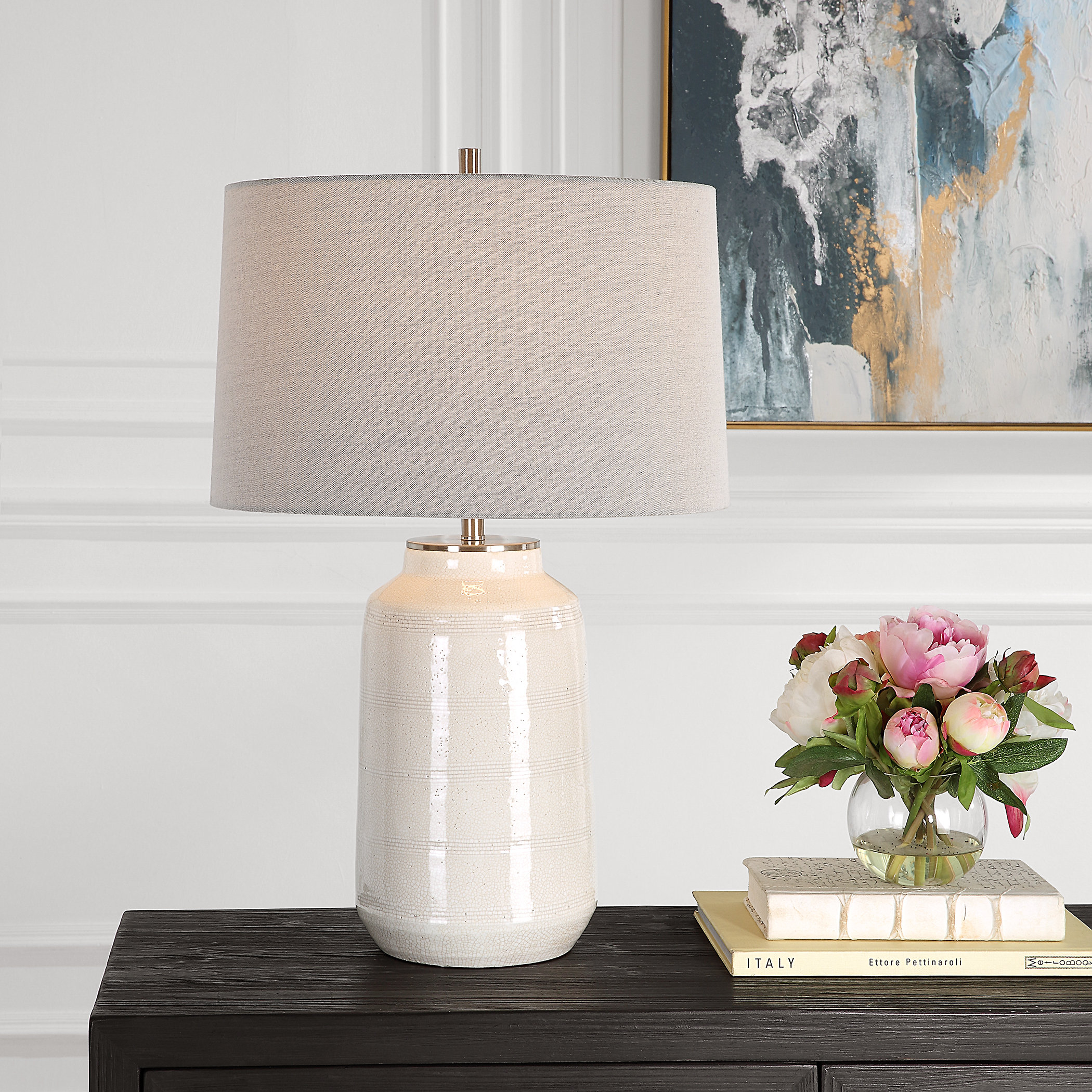 Latitude Run® Patricianna White Farmhouse Table Lamp | Wayfair