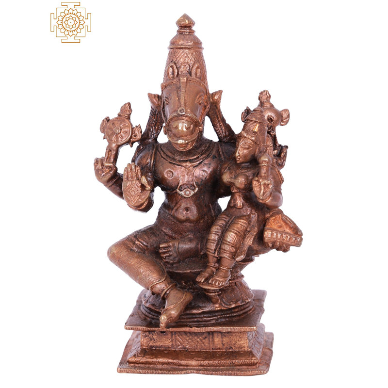 Figurine Hayagreeva avec la déesse Lakshmi