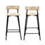 Ensemble de 2 tabourets de comptoir, tabourets de bar en corde de papier tissés à la main Boho-414733429