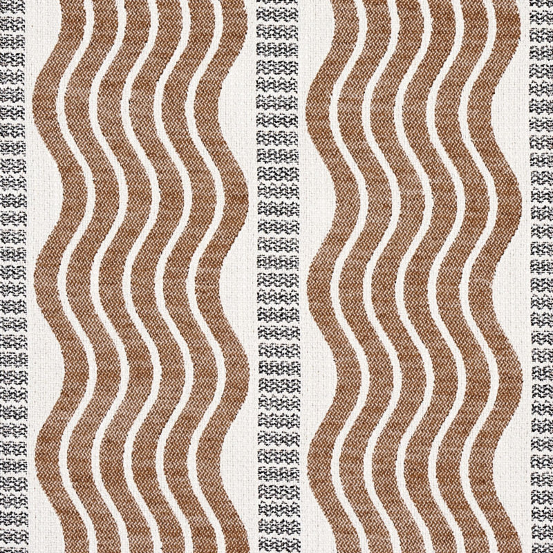 Tissu à rayures Sina, Marron