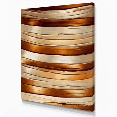 Art mural sur toile brun clair DiagonalStripes