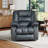 37.8" Wide Modern Lift Assist Reclining Chair With  Heated Massage, Adjustable Headrest, Hidden Armrest Storage & Cup Holders & USB(Set Of 2)-833166002