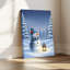 «Snowman Winter Landscape», art mural sur toile-308599559