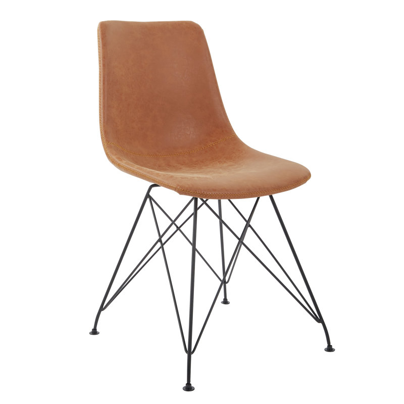 Chaise rembourrée Youlia, Similicuir sable