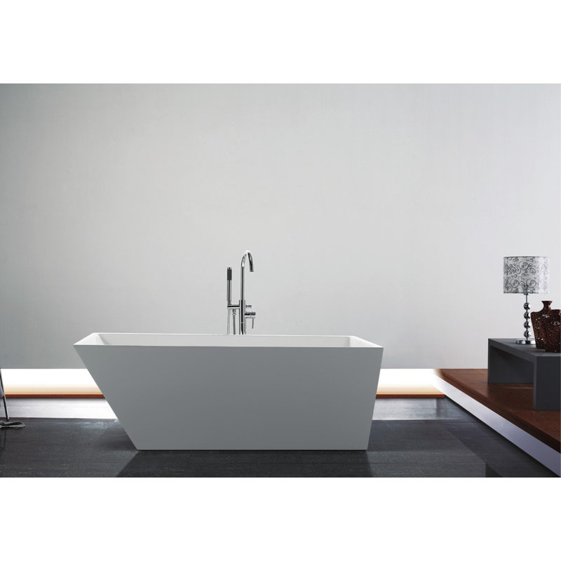 Obliquo 66.3'' x 31.25'' Soaking Acrylic Bathtub