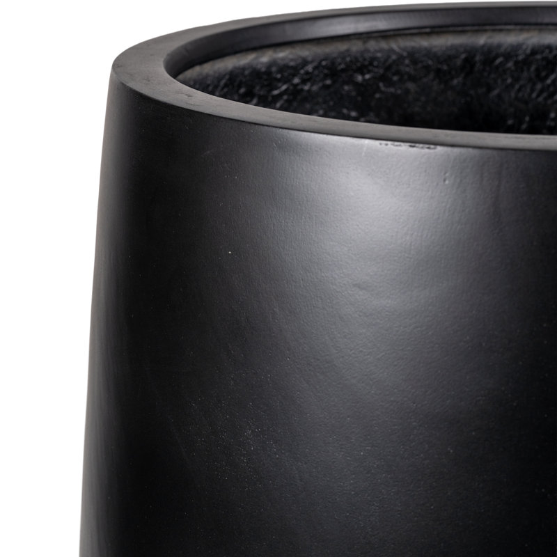 Pot à fleurs Wesham, 19.5" L x 19.5" W x 21.75" H, Noir mat