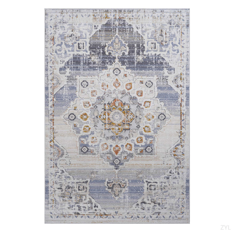 LOOM & LUXE Collection 2X3 Medallion Non-Shedding Living Room Bedroom Dining Home Office Stylish And Stain Resistant Area Rug