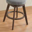 Ensemble de tabourets de bar 26 po à hauteur de comptoir 26 po, 2 tabourets pivotants à 360 ° avec dossier et main - boutons touffetés - bords garnis, tabourets de comptoir de cuisine rembourrés en velours sur pieds en bois