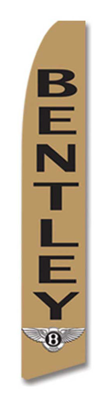 Double Sided 138'' H x 30'' W Polyester Feather Banner, Tan/Black