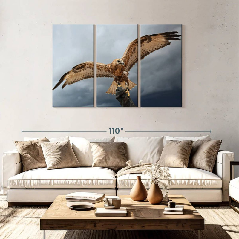 Brampt Falcon On Gauntlet, 48" H x 74" W