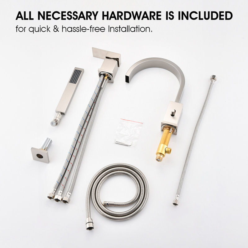 Deck Tub Filler, Brushed Nickel
