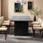 Modern Black Rectangular Solid Wood Dining Table-1322422474