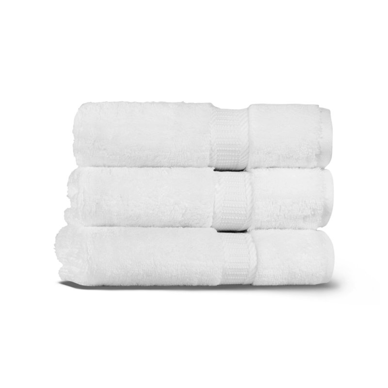Premium Hand Towel, 65% Cotton / 35% Lyocell, 15.7 x 28.0 inches | Ultra-Soft 550 GSM for Luxurious Absorbency | Machine Washable, Bleach-Free, Tumble Dry Low | Elegant White Color, Perfect for Spa & Home Use