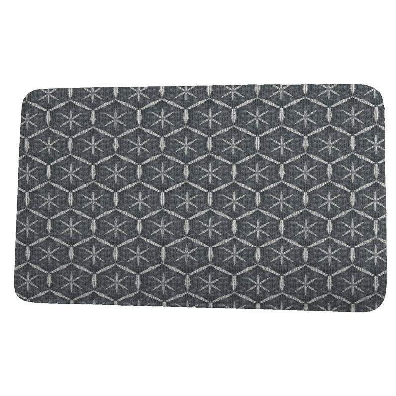 Tapis de bain Hickman, H 18 po x L 30 po, Gris